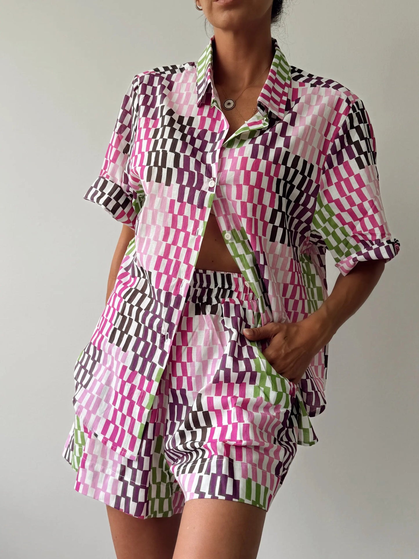 Nemi Şort Gömlek Takım